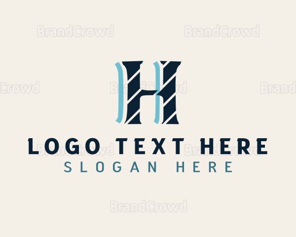Generic Stripe Letter H Logo