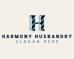 Generic Stripe Letter H logo design