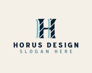 Generic Stripe Letter H logo design