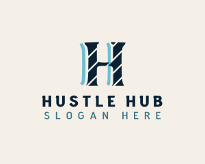 Generic Stripe Letter H logo design