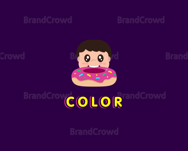 Donut Kid Eat Logo