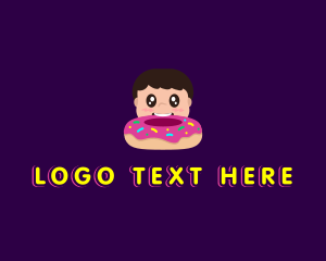 Confectionery - Donut Kid Eat logo design