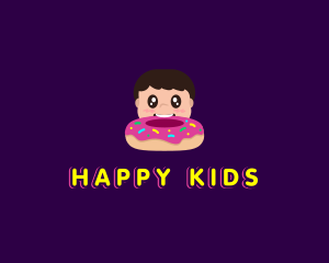 Donut Kid Eat logo design