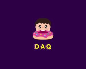 Sweet - Donut Kid Eat logo design