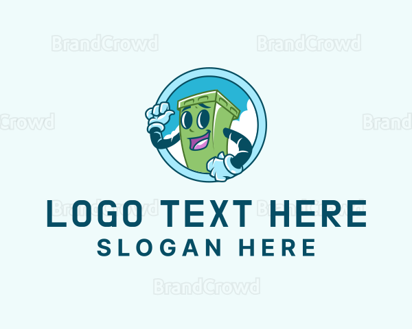 Trash Bin Garbage Logo