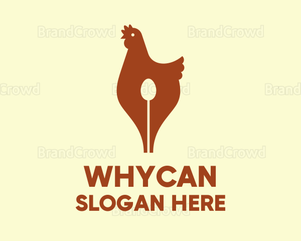 Hen Poultry Pen Logo