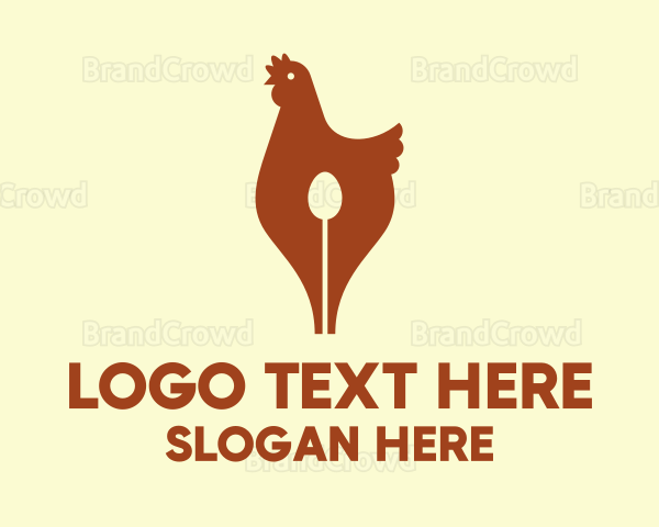 Hen Poultry Pen Logo