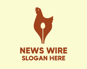 Journalism - Hen Poultry Pen logo design
