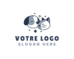 Pet Kitten Dog Clinic Logo