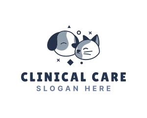 Pet Kitten Dog Clinic logo design