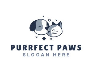 Pet Kitten Dog Clinic logo design