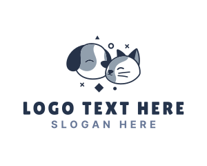 Cartoon - Pet Kitten Dog Clinic logo design