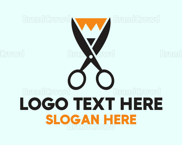 Pencil Scissors Cut Logo