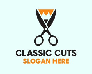 Pencil Scissors Cut logo design