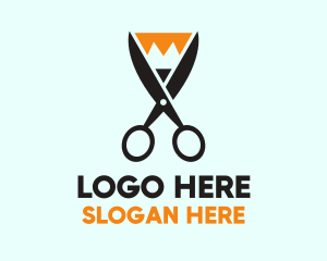 Barber - Pencil Scissors Cut logo design