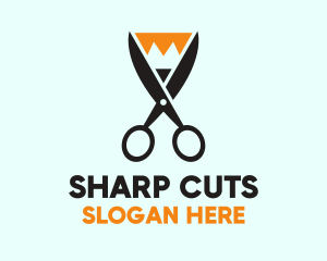 Pencil Scissors Cut logo design