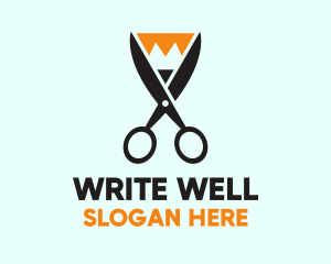 Pencil Scissors Cut logo design