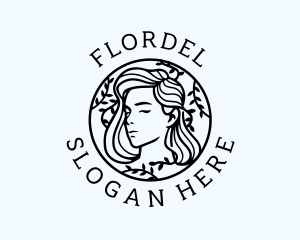 Female Wreath Beauty logo design