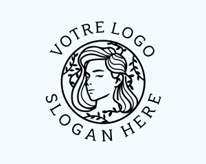 Female Wreath Beauty logo design