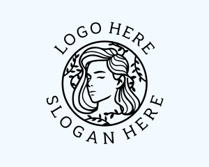 Female Wreath Beauty Logo