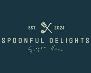 Ladle - Spatula Ladle Diner logo design