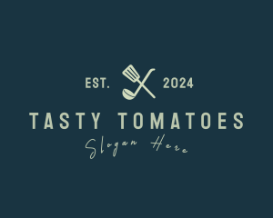 Spatula Ladle Diner logo design