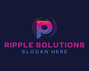 Ripple - Ripple Tech Media Letter P logo design