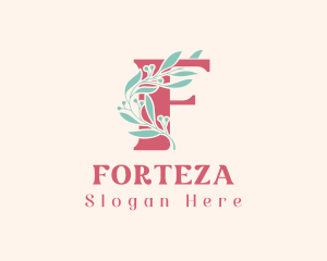 Floral Vine Letter F  logo design