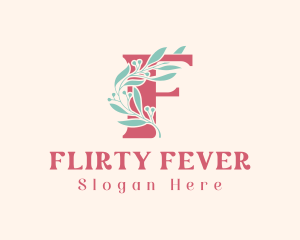 Floral Vine Letter F  logo design