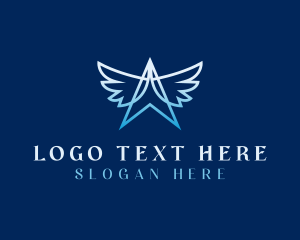 Heavenly - Angel Wings Angelic logo design