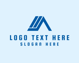 Geometric - House Roof Letter A logo design