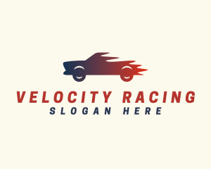 Fast Blazing Race Car logo design