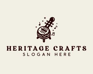 Traditional - Kora Traditional Instrument logo design