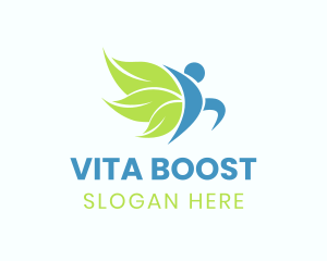 Vitamins - Wings Human Leaf logo design