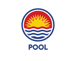 Kiribati Circle Flag logo design