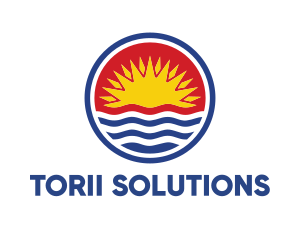 Kiribati Circle Flag logo design