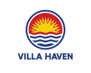 Villa - Kiribati Circle Flag logo design