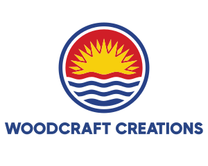 Kiribati Circle Flag logo design