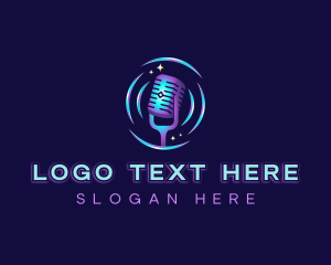 Sound - Podcast Recording Microphone logo design