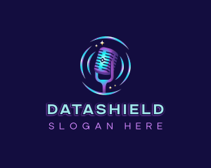 Podcast Recording Microphone Logo