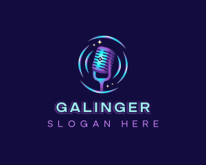 Microphone - Podcast Recording Microphone logo design