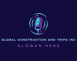 Sound - Podcast Recording Microphone logo design