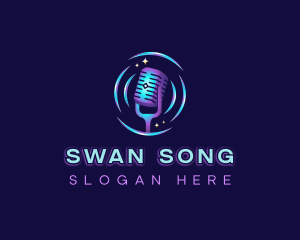 Podcast Recording Microphone logo design