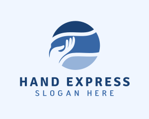 Globe Hand Caregiver logo design