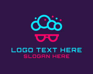 Hair - Geek Neon Tech logo design