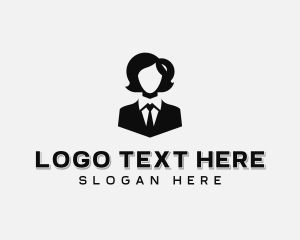 Suit - Female Professional Consultant logo design