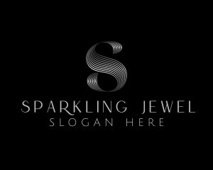 Boutique Luxury Metallic Letter S logo design