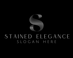 Boutique Luxury Metallic Letter S logo design