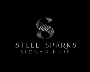 Boutique Luxury Metallic Letter S logo design