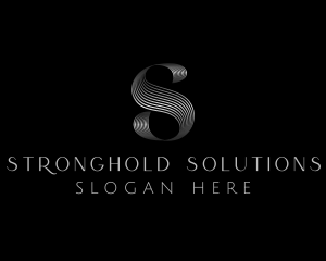 Boutique Luxury Metallic Letter S logo design